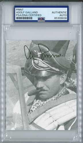 Adolf galland signed 3x5 print - galland,