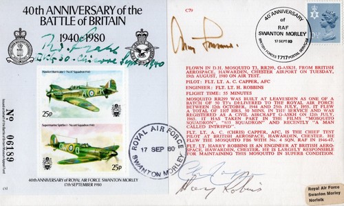 Ww2 raf cover signed - ww2,