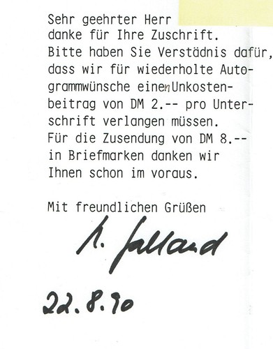Adolf galland original signed - adolf,